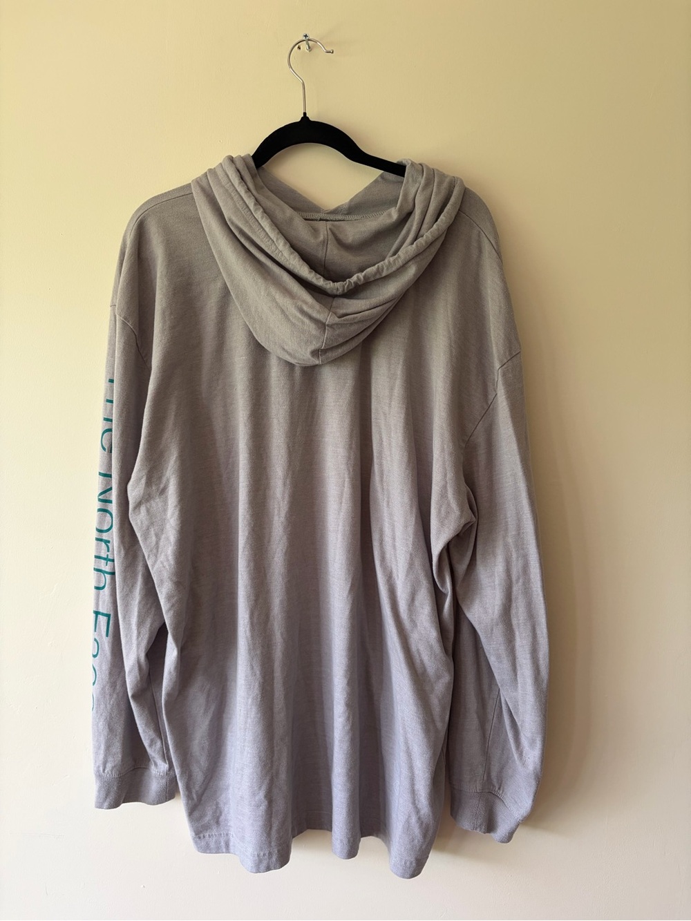 The North Face Lightweight Graphic Hooded Long Sleeve Tee Gray Men’s XXL - Picture 2 of 4